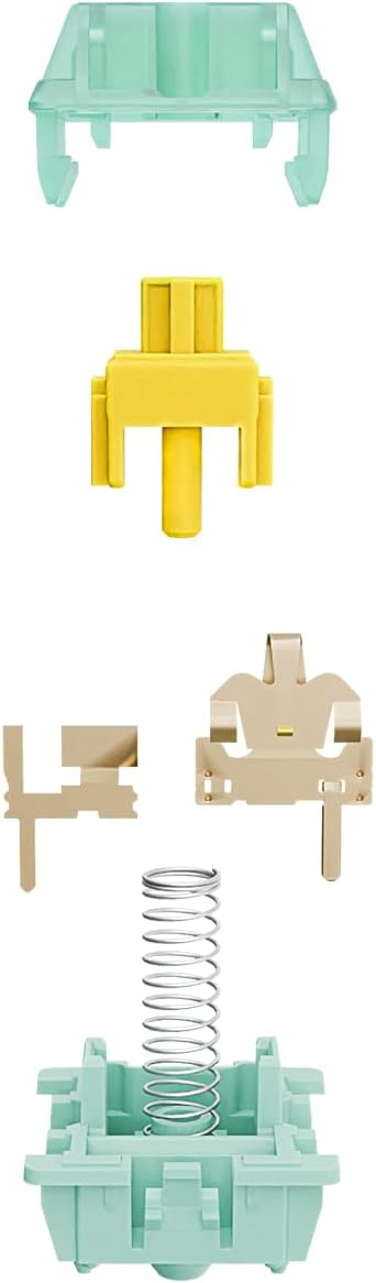 Kutethy X Gateron Jade Series Goldenrod Yellow Pro Switches, Pre-lubed Linear 5 pin for All MX Mechanical Keyboard(36pcs)...