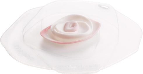 Charles Viancin-Set of 2 Rose Frozen White 4”Silicone Drink Covers-Airtight Seal on Any Smooth-Rimmed Glass, Keep Drinks Cool or Hot, Protect from...