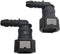 Pack of 2 Female Bundy to Hose Barb Fuel Line Quick Connector (90° 3/8 to 5/16)...