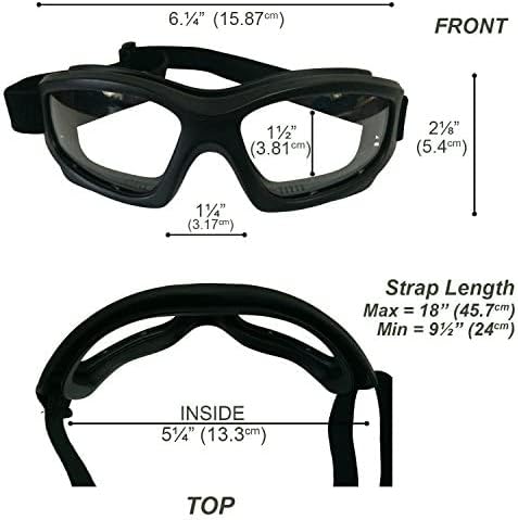 Motorcycle Goggles For Men: Heavy-Duty Motorcycle Riding Goggles w/Hard Case, Cleaning Cloth, & Pouch...