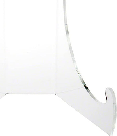 White Small Artwork Display Stand Clear Acrylic Plate Stable Countertop Multi-Functional Holder for Tea Bricks Books Magazines Easels Display Stan...