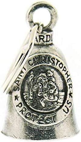 Guardian Bell ST. Christopher Complete Motorcycle KIT W/Hanger & Wristband...