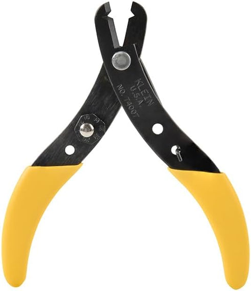 Klein Tools 74007 Adjustable Wire Stripper, Made in USA, Spring Loaded Stripper and Cutter for Solid and Stranded Wire with Finely Honed Nose...