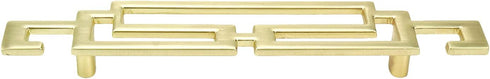 Semetall 5.6" Drawer Pulls, Modern Gold Cabinet Handles for Furniture Hardware Dresser Door with Screws,3.8" Hole Distance,Pack of 2...