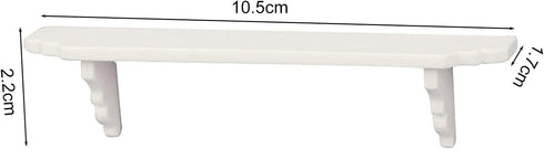 Dollhouse Wall Shelf, 1:12 Scale Miniature Dollhouse Accessories, White Doll House Storage Wall Shelf for Kitchen Scene White,Dollhouse Accessorie...