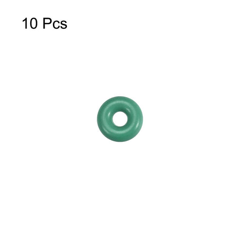 uxcell Fluorine Rubber O-Rings, 5.5mm OD 1.7mm ID 1.9mm Width FKM Seal Gasket for Machinery Plumbing, Green, Pack of 10...