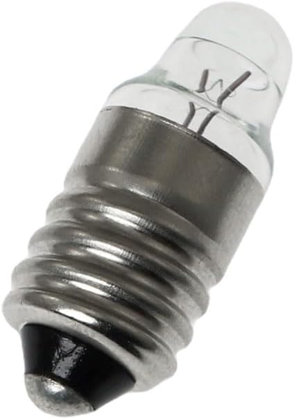 10PCS 2.5V0.3A Mini Screw Base Light Bulbs E10 Screw Base Flashlight Bulbs Light Mini Lamps Miniature Screw Base Light Bulbs for Home Experiment C...