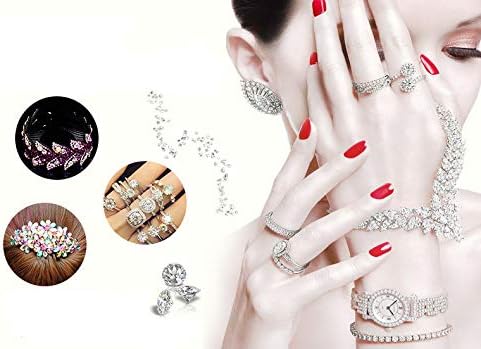 Onwon 1440 Pieces SS16 / 4mm Clear Crystal Flat Back Brilliant Round Rhinestones Glass Stones Glitter Gems Transparent Faux Diamond (Crystal AB)...