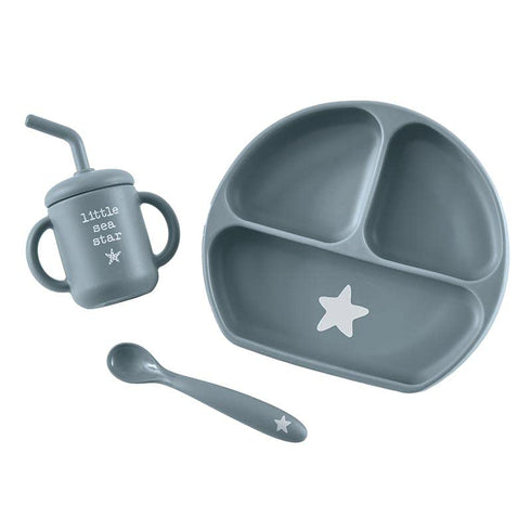 Stephan Baby Sippy Cups - Soft Silicone Baby Training Cup with Lid & Straw, 4-Ounce, Sea Star...
