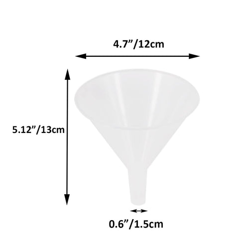 8 Pack Multi-Purpose Plastic Funnels with Long Reaching Spout (4.7”) for Water Bottle, Easy and Smooth Content Transfer by ZMYBCPACK...