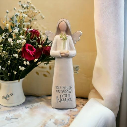 CWI Gifts Angel Figurine Gift You Never Outgrow Your Nana Guardian Angel Sentimental, 2 x 5 Inch, Pink...