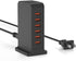 VPSUN USB Charger 6 Port 50W Multi USB Tower Charging Station for Multiple Devices iPhone 15/14/14 Pro/14 Pro Max/13 Pro/13 Pro Max/Android/Samsun...