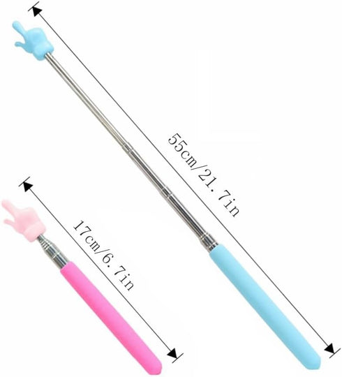 Teacher Pointer Sticks Finger,Pointer for Classroom,Telescoping Hand Pointer, Retractable Classroom Pointer Fingers for Elementary School Kinderga...