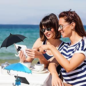 Phone Umbrella for Sun Shade,Phone Umbrella Suction Cup Stand,Outdoor Anti-Glare Cell Phone Cute Sun shade Holder,Car Phone Navigation Sun Shade U...