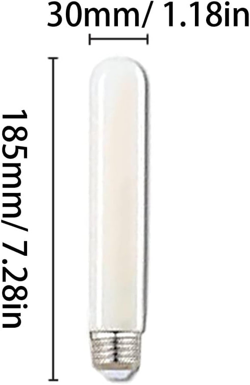 E26 3W Tubular LED Light Bulb T30 Long Tube Bulb T185 Vintage Edison Bulb 25W Equivalent Dimmable LED Filament Light for Rustic Pendant Industrial...