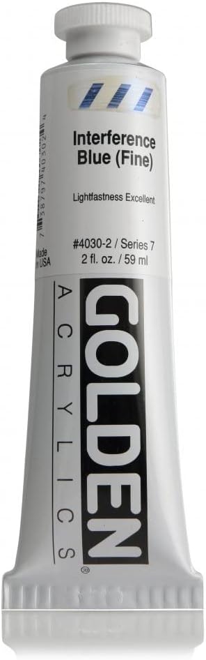 Golden Heavy Body Acrylic Paint, 2 Ounce, Interference Blue Fine...