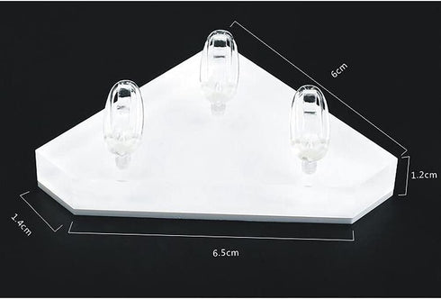 1PC White Triangle Acrylic Ring Display Stand Jewelry Display Holder 3 Rings Organizer for DIY Craft Tradeshows Showcases Photo Props...