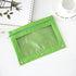 Binder Fabric Pencil Pouch 3-Ring Binder Pencil Case Bag with Zipper 4 Pack (Green)...