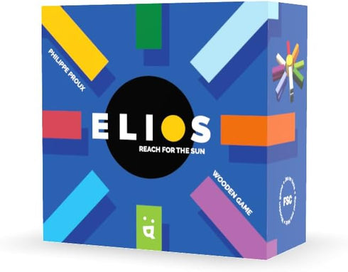 Elios Board Game - an Abstract Wooden Challenge to Test Your Strategy! Fun Family Game for Kids & Adults, Ages 7+, 2-4 Players, 15 Minute Playtime...
