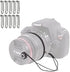 Foto&Tech Camera Lens Cap Leash with Elastic String, Compatible with Universal DSLR SLR Evil Mirrorless Cameras Video (x10)...