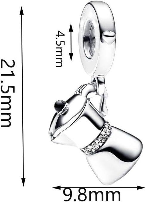 Moka Pot Dangle Charm Fit Women Bracelet Necklaces Fashion Gifts 925 Sterling Silver DIY Jewelry...