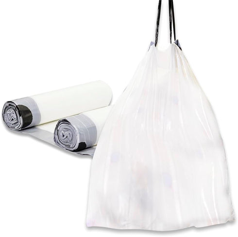 Small Trash Bag, 1.2 Gallon Trash Bags With Drawstring Trash can Liners for Bedroom Home Kitchen 75 Counts, Black...