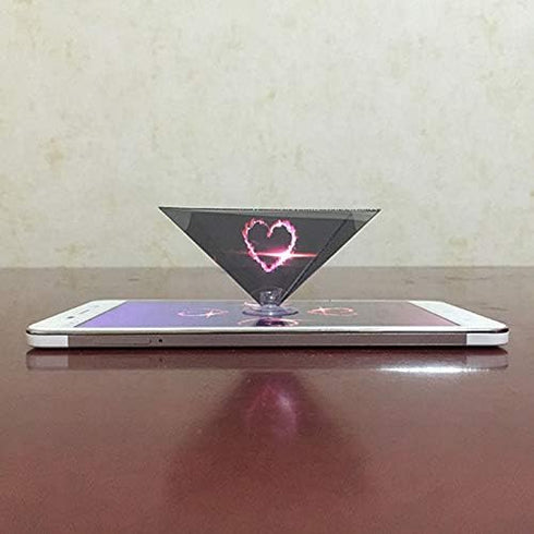Arinda 3D Hologram Pyramid Display Projector Video Stand Portable for Smart Mobile Phone...