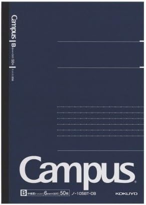 KOKUYO Campus Pre-Dotted Notebook, A5-dotted 6 mm Rule - 30 Lines X 50 Sheets - 100 Pages, Pack of 5 Dark Blue...