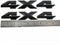 Yoaoo 2Pack Genune Black 4x4 Emblem Badge 3D Emblem Decals Nameplate Flat LetterCompatible with 1500 2500 3500 OEM Matte...