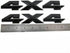 Yoaoo 2Pack Genune Black 4x4 Emblem Badge 3D Emblem Decals Nameplate Flat LetterCompatible with 1500 2500 3500 OEM Matte...