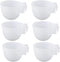 6 Pcs Mini Bird Food Bowl Feeder, Parrot Convenient Hanging Container, Plastic Pigeon Bird Cage Dish (White)...