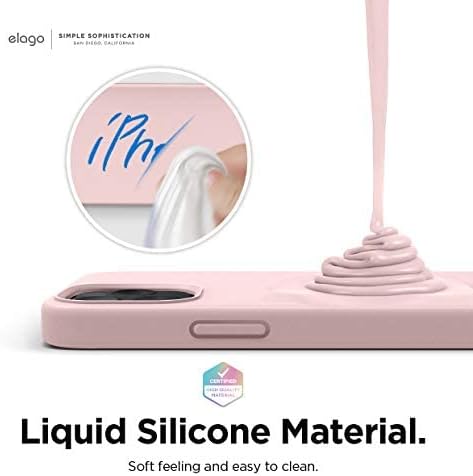 elago Compatible with iPhone 12 Case and Compatible with iPhone 12 Pro Case, Liquid Silicone Case, Full Body Protective Cover, Shockproof, Anti-Sc...