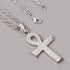 COLORFUL BLING Ankh Egyptian Cross Pendant Necklace 14K Gold Plated Cubic Zirconia Iced Out with Crystal 24 Inches Brass Rope Chain for Men and Wo...