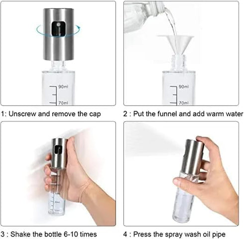 Generic Oil Sprayer for Cooking-100ml Olive oil spray bottle –olive oil Sprayer Mister for salads, baking, BBQ- air fryer accessory- perfect dosag...