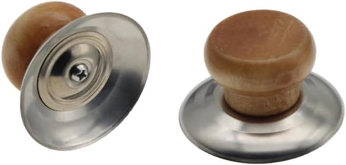 2pcs Pot Lid Knobs Universal Kitchen Cookware Replacement Pot Lid Knobs Pan Lid Holding Handle (Wooden)...