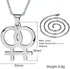 Gay & Lesbian LGBT Pride Stainless Steel Pendant Necklace Couple...