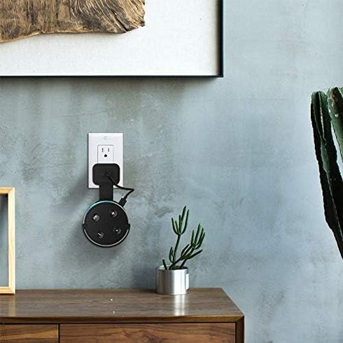 Sintron Wall Mount Holder for UK Google Mini & Dot 2 - Smart Home Outlet Wall Mount Stand for Dot 2nd Generation Speaker Holder with Charging Cord...