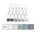 6 Colors Grayscale Art Marker Pen Double-Ended Sketch Markers Alcohol Based Ink Neutral Gray Tones Art Supplies (6 Colors Green gery style)...