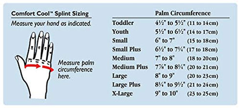 Comfort Cool Thumb CMC Restriction Splint, Provides Direct Support For The Thumb CMC Joint While Allowing Full Finger Function, Left Hand, Large P...
