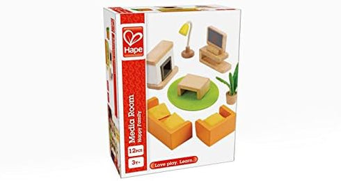 Hape Wooden Doll House Furniture Media Room Set...