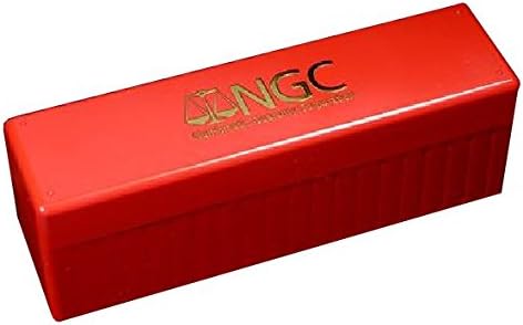 NGC Plastic Storage Box for 20 Slab Coin Holders Red...