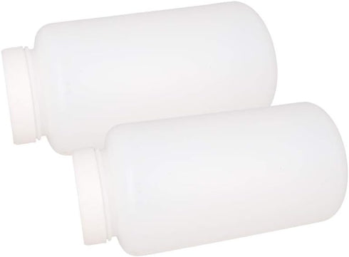 Othmro 2pcs 33.82oz/1000ml Plastic Lab Cylindrical Chemical Reagent Bottle Wide Mouth Laboratory Reagent Polyethylene Bottle Sample Sealing Liquid...