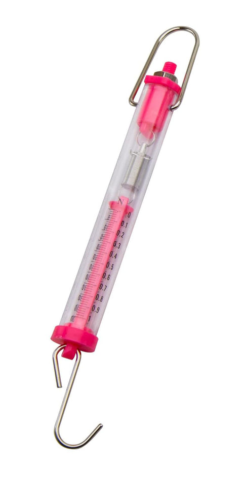 Newton Force Meter Spring Scale - Max Capacity 100g/1N, Dual Scale Labeled Pink Scale (1)...