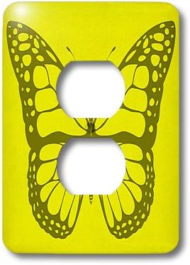 3dRose lsp_167766_6 Pretty Yellow Butterfly Light Switch Cover...