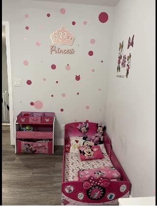 Wall Decor Dots, Polka Dot Wall Decals for Girls Room Walls Decor Stickers Bedroom Kids Art (Lt & DK Pink)...