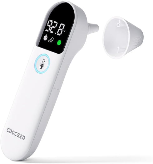 Digital Thermometer for Adults and Kids: Accurate Ear and Forehead Temperature Readings - Fever Alarm - Touchless Ideal for Babies Toddlers Infant...