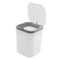0.5 Gallon Tiny Countertop Trash Can, Mini Desktop Garbage Can with Push-Button, White...