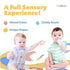 Liname 2 Pack Teething Mitten with Soothing Toy - Baby Chew Toy and Teething Glove- Infant Teething Mitten Crinkle Sound and Textured Silicone to ...