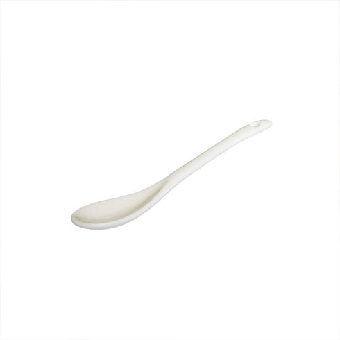 4 pcs Porcelain Egg Spoons Ceramic Spoons White 5 inch Coffee Dessert Yogurt Tea milky tea...