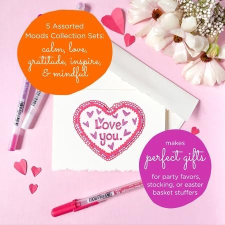 SAKURA Gelly Roll Moods Five Giftable 3 Pk Sets: Calm, Love, Gratitude, Inspire & Mindful, 15 Gel Pens...
